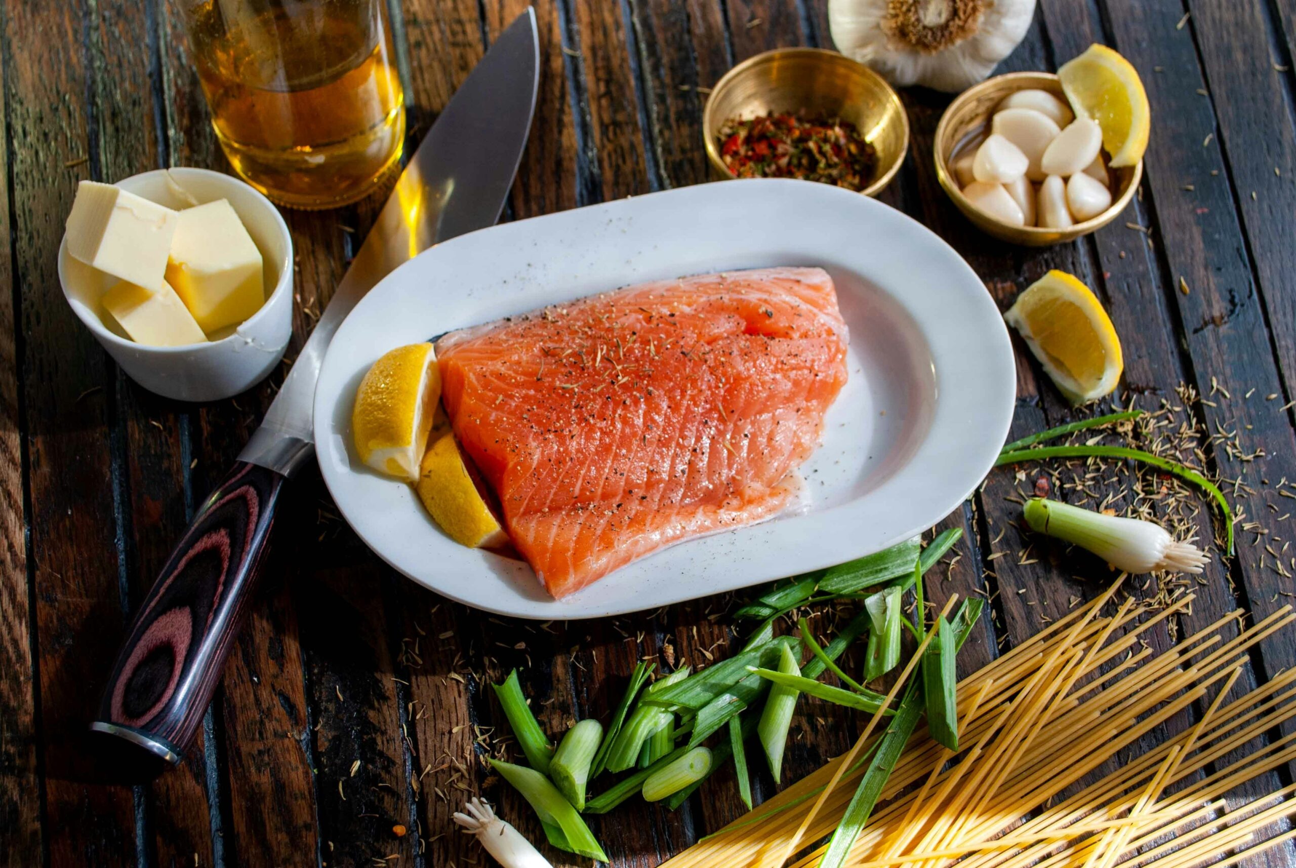 Wild salmon fillet rich in natural astaxanthin — the most powerful antioxidant for women over 50